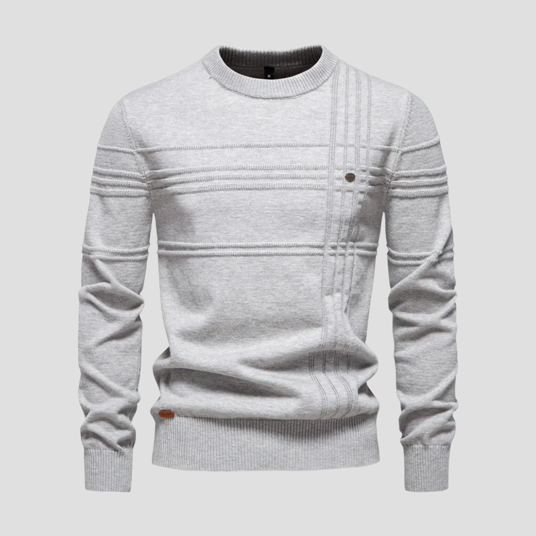 Men’s Winter Sweater | Classic Ribbed Crewneck Pullover