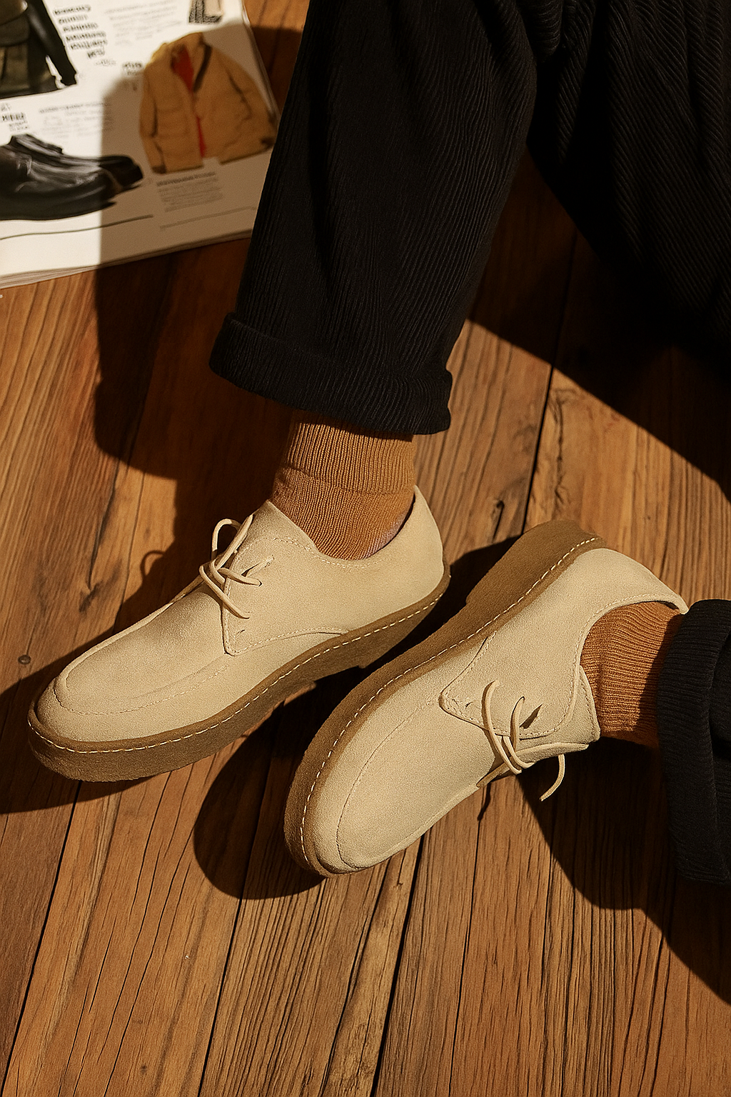 Men’s Casual Shoes | Classic Low-Top Suede Footwear