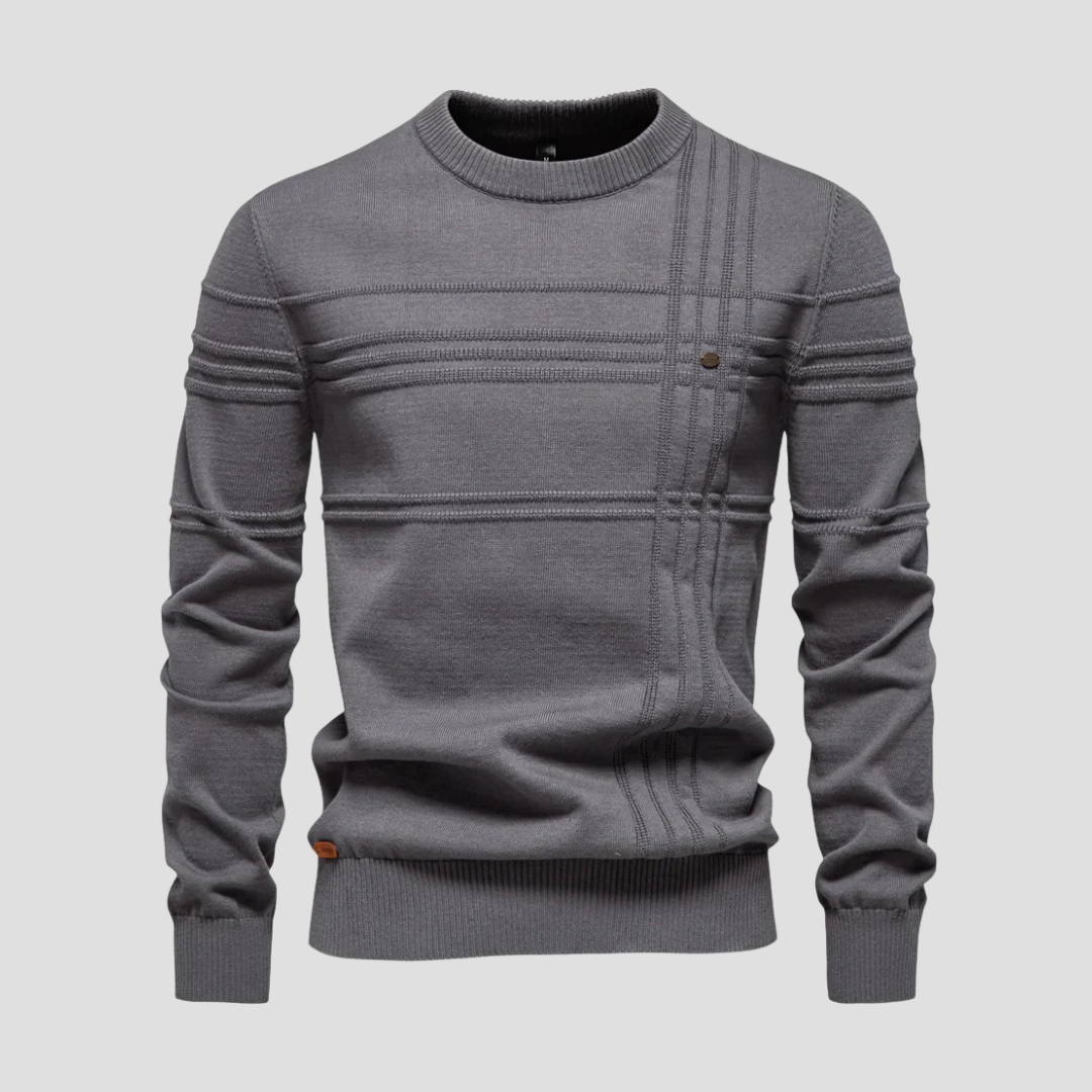 Men’s Winter Sweater | Classic Ribbed Crewneck Pullover