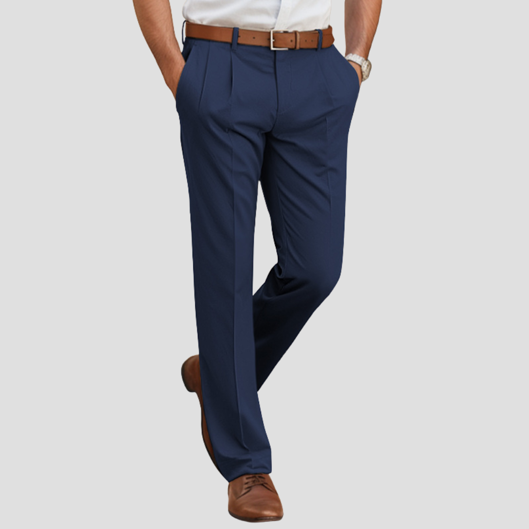 Men’s Formal Pants | Classic Pleated Business Trousers