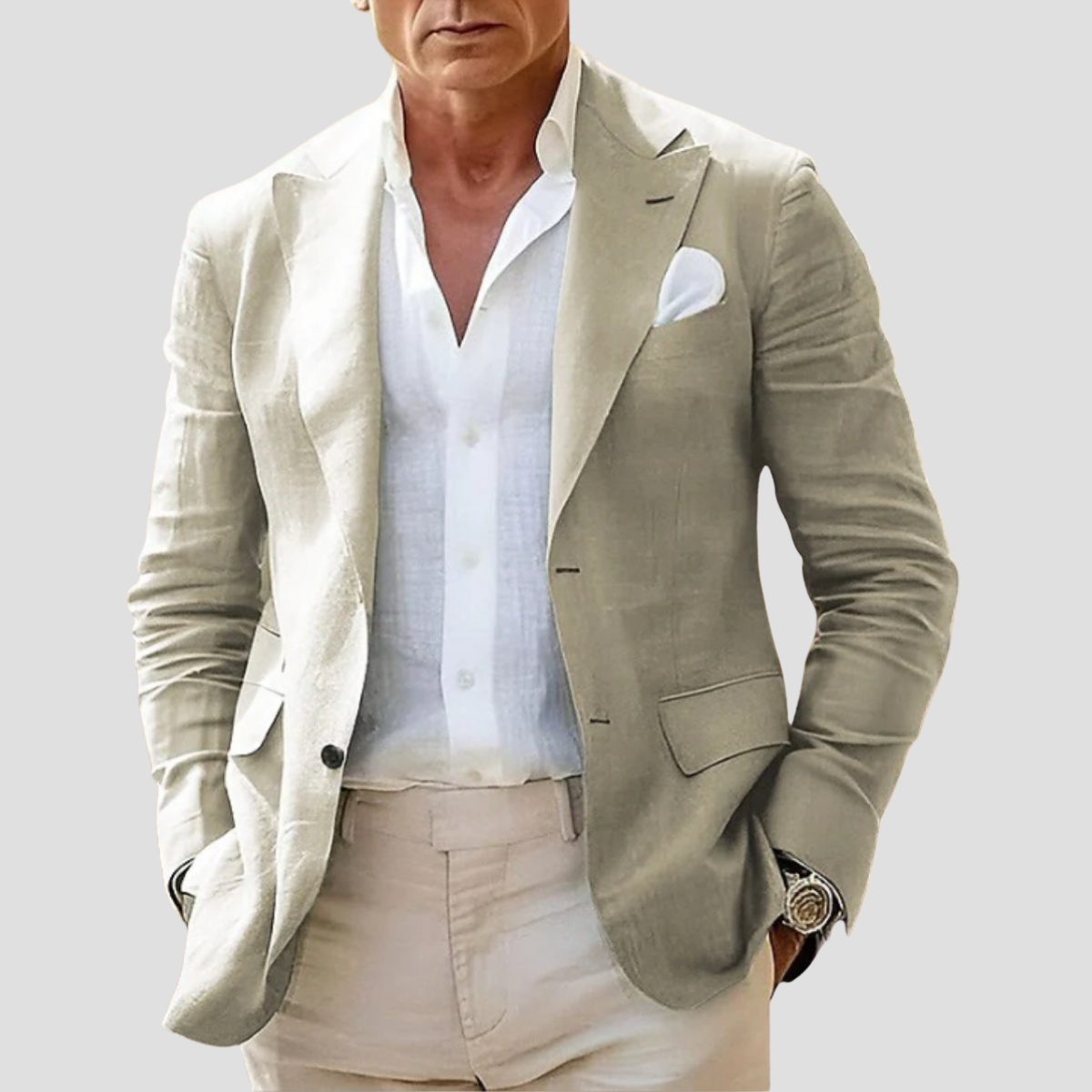 Men’s Blazer Jacket | Classic Single-Breasted Suit Coat