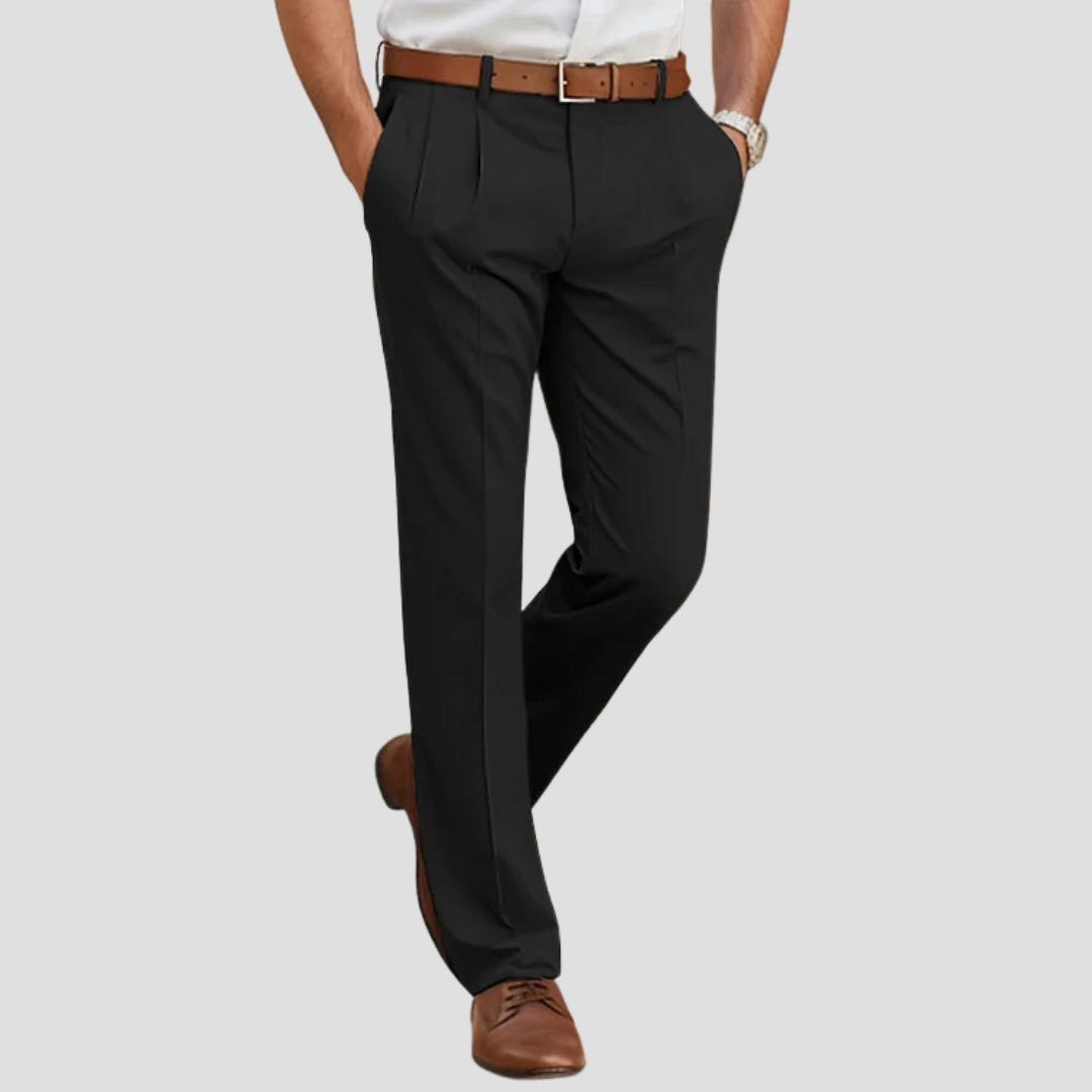 Men’s Formal Pants | Classic Pleated Business Trousers