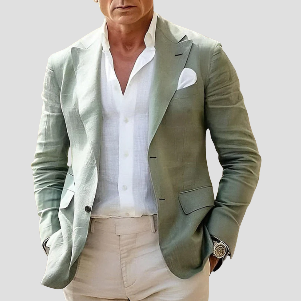 Men’s Blazer Jacket | Classic Single-Breasted Suit Coat