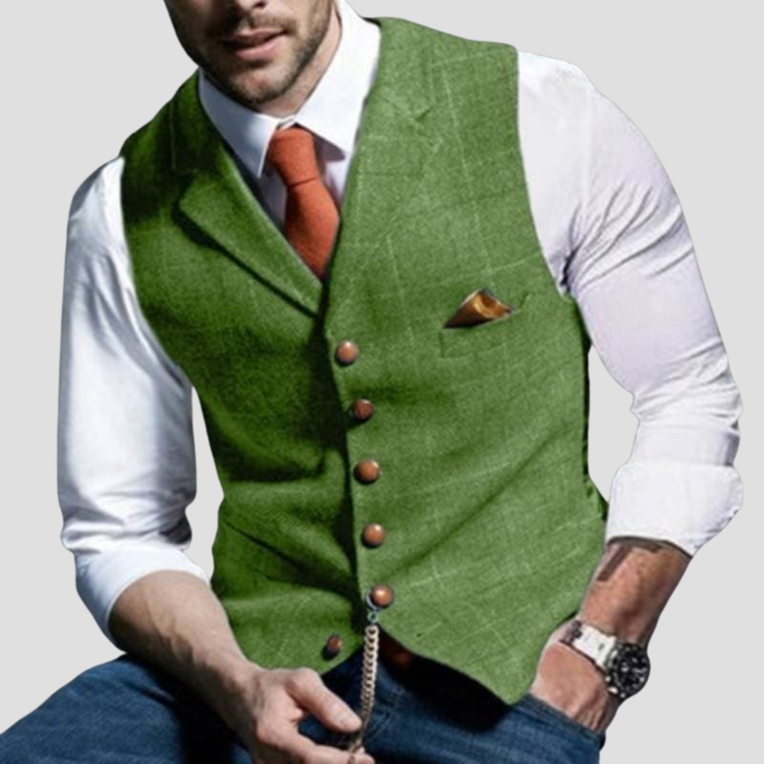 Men’s Suit Vest | Classic Button-Up Formal Waistcoat