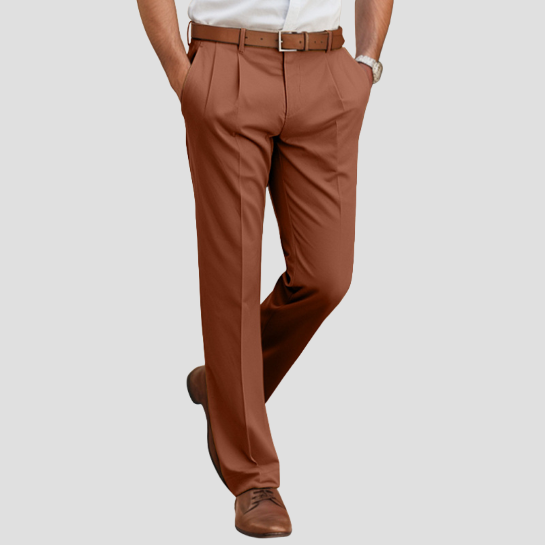 Men’s Formal Pants | Classic Pleated Business Trousers
