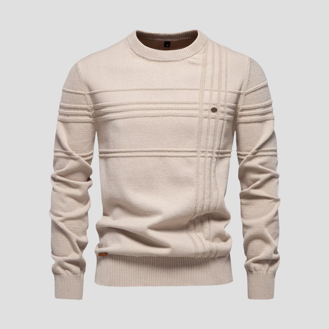Men’s Winter Sweater | Classic Ribbed Crewneck Pullover