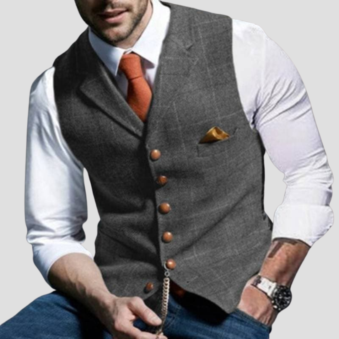 Men’s Suit Vest | Classic Button-Up Formal Waistcoat