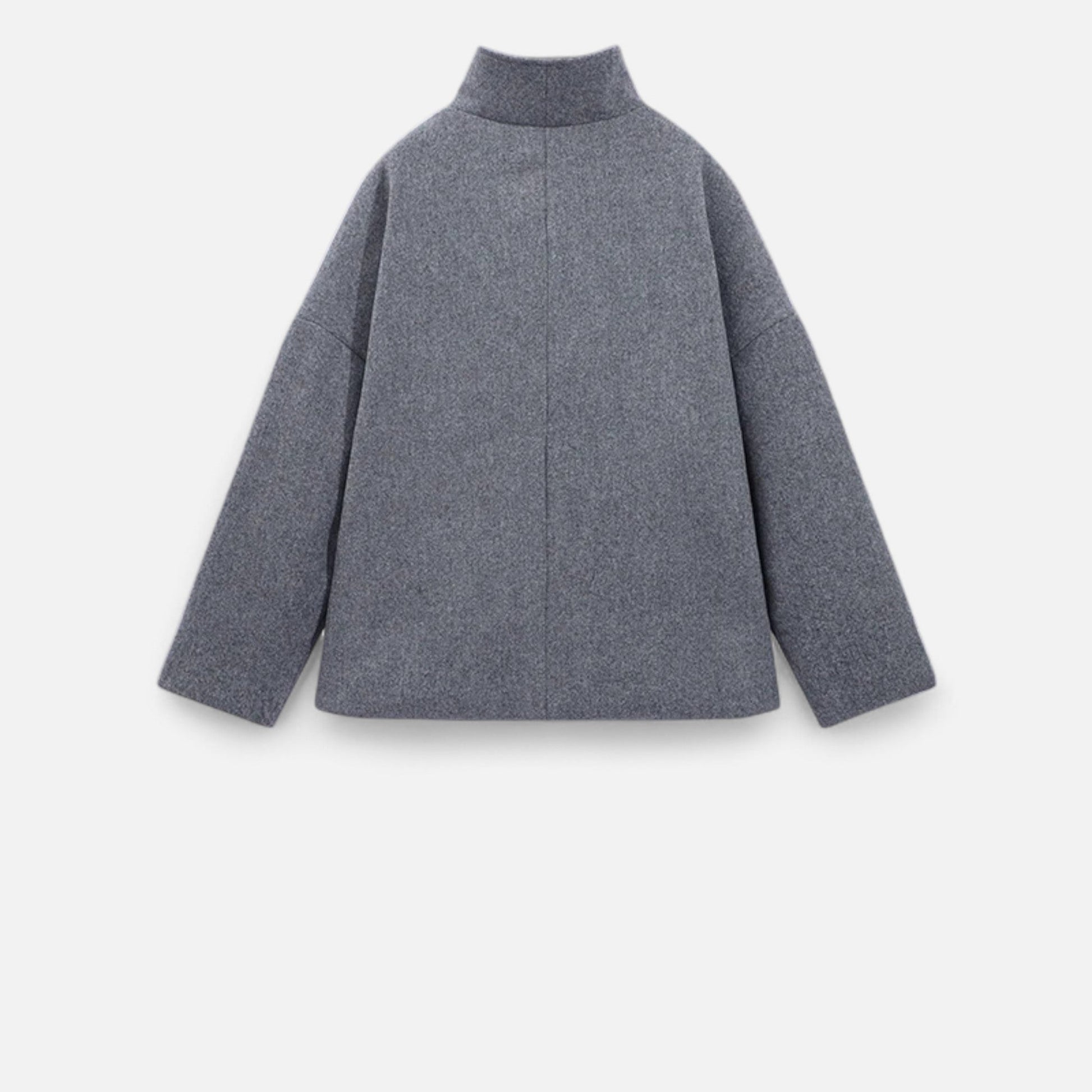 Women’s High Neck Short Winter Coat | Double-Breasted Design