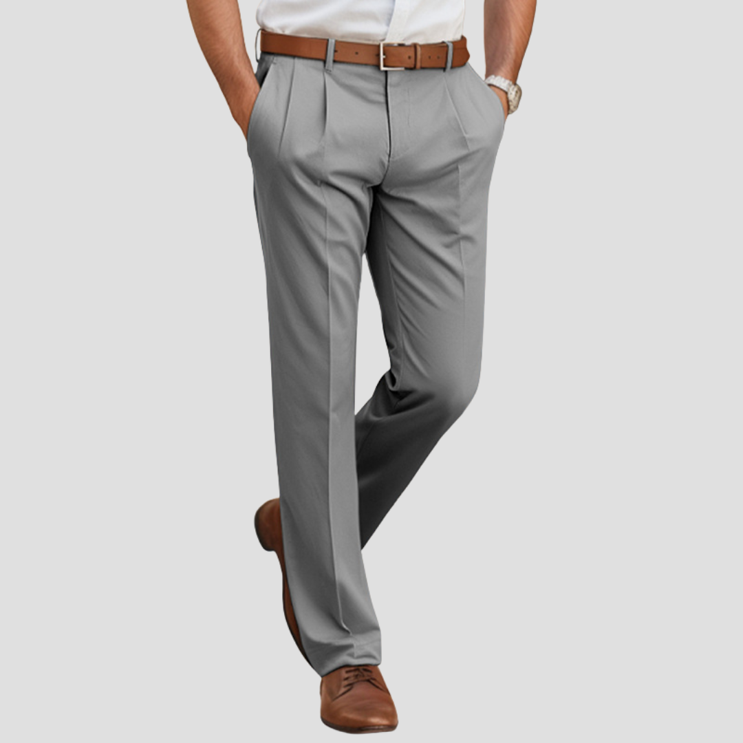 Men’s Formal Pants | Classic Pleated Business Trousers
