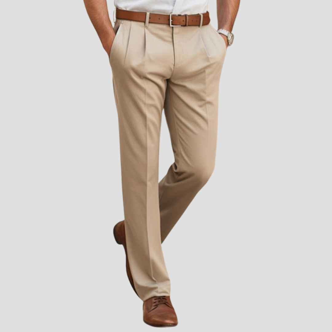 Men’s Formal Pants | Classic Pleated Business Trousers