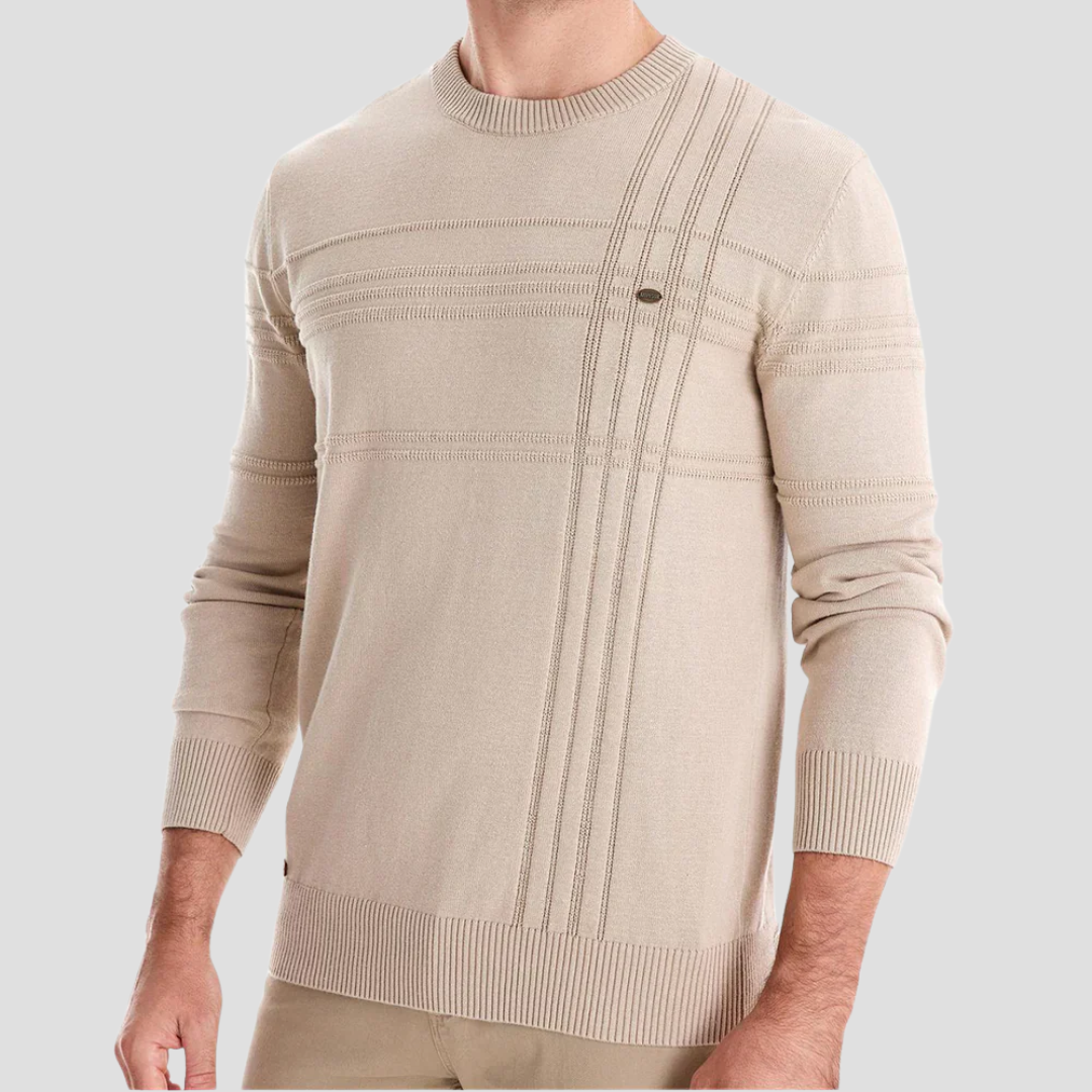 Men’s Winter Sweater | Classic Ribbed Crewneck Pullover