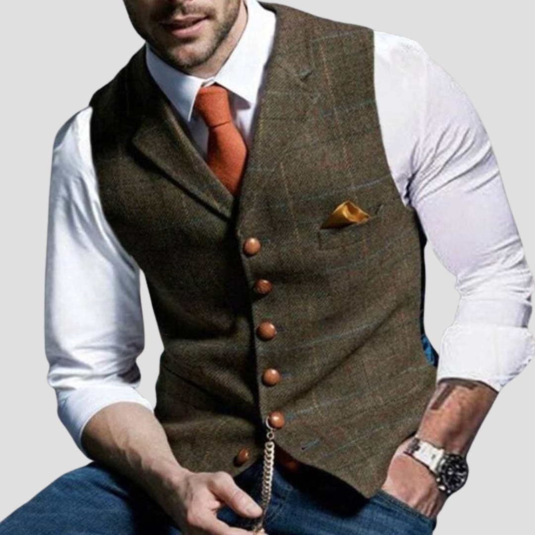 Men’s Suit Vest | Classic Button-Up Formal Waistcoat