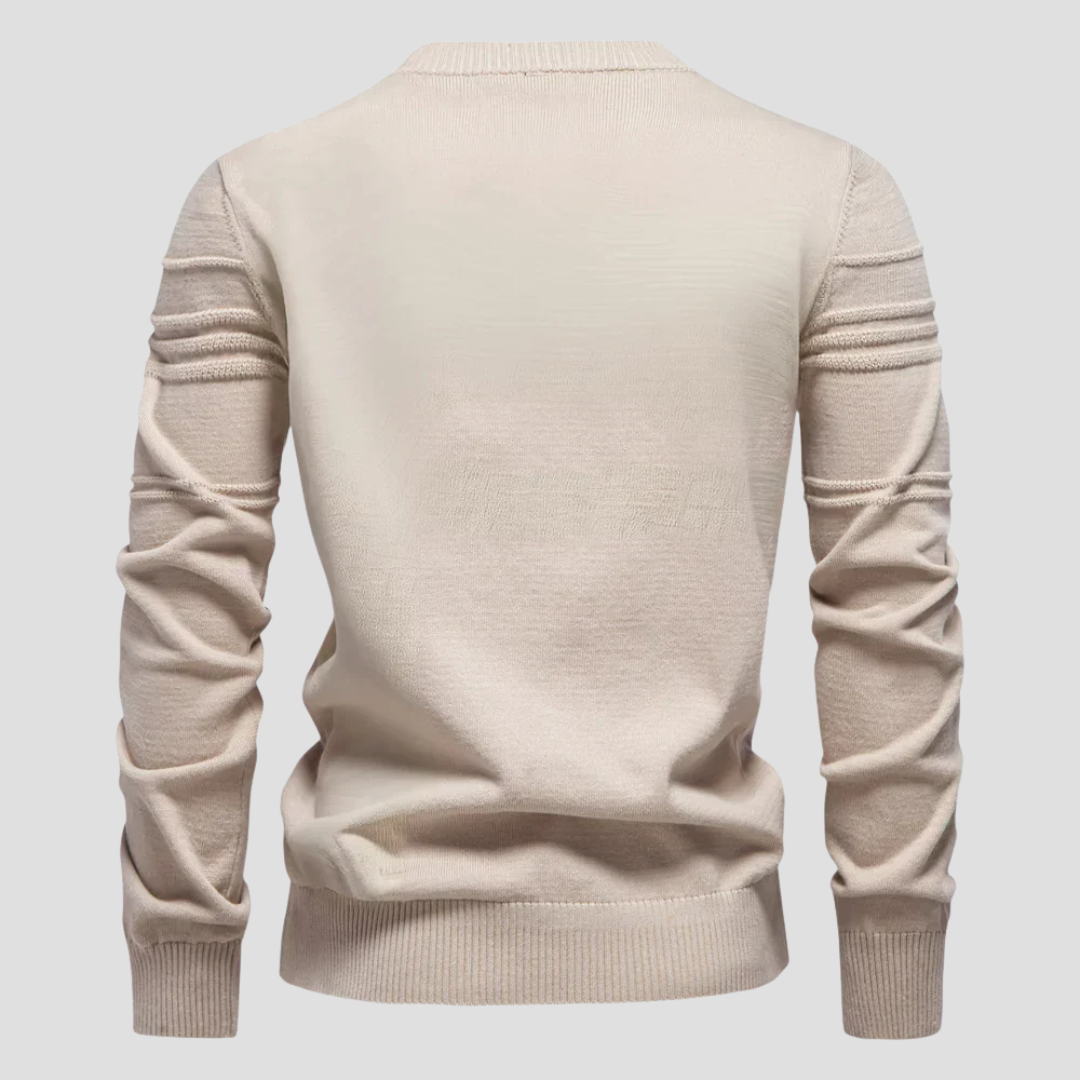 Men’s Winter Sweater | Classic Ribbed Crewneck Pullover
