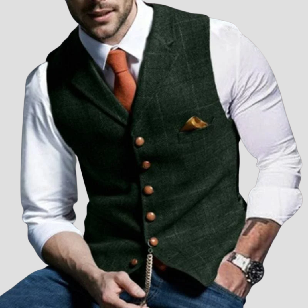 Men’s Suit Vest | Classic Button-Up Formal Waistcoat