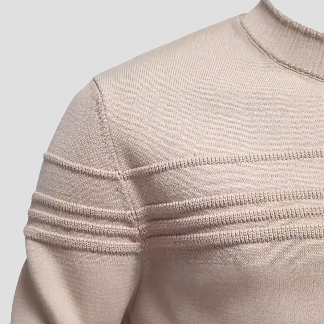 Men’s Winter Sweater | Classic Ribbed Crewneck Pullover
