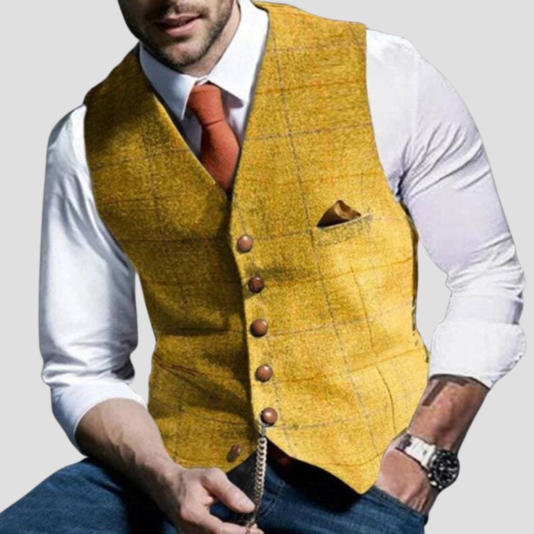 Men’s Suit Vest | Classic Button-Up Formal Waistcoat