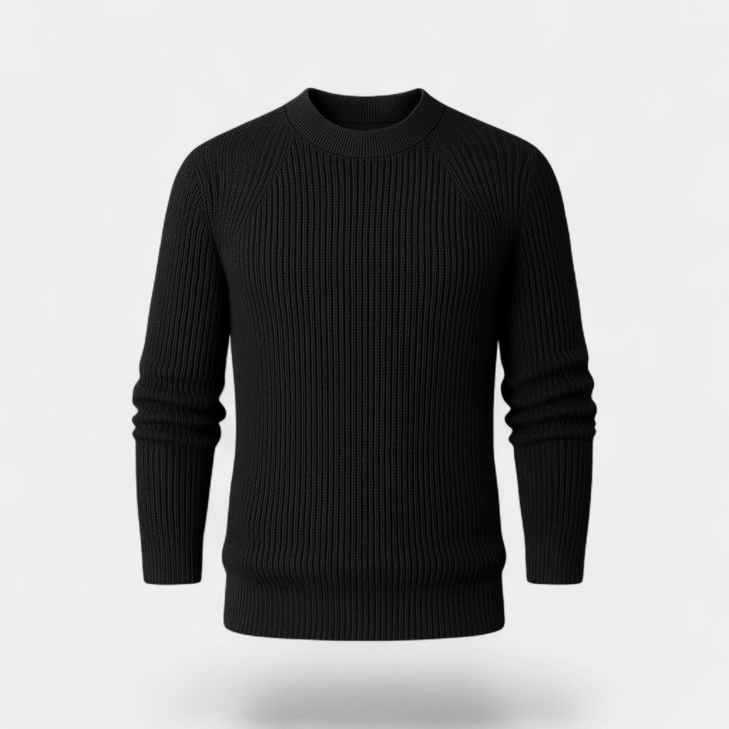 Men’s Winter Sweater | Classic Ribbed Crewneck Pullover