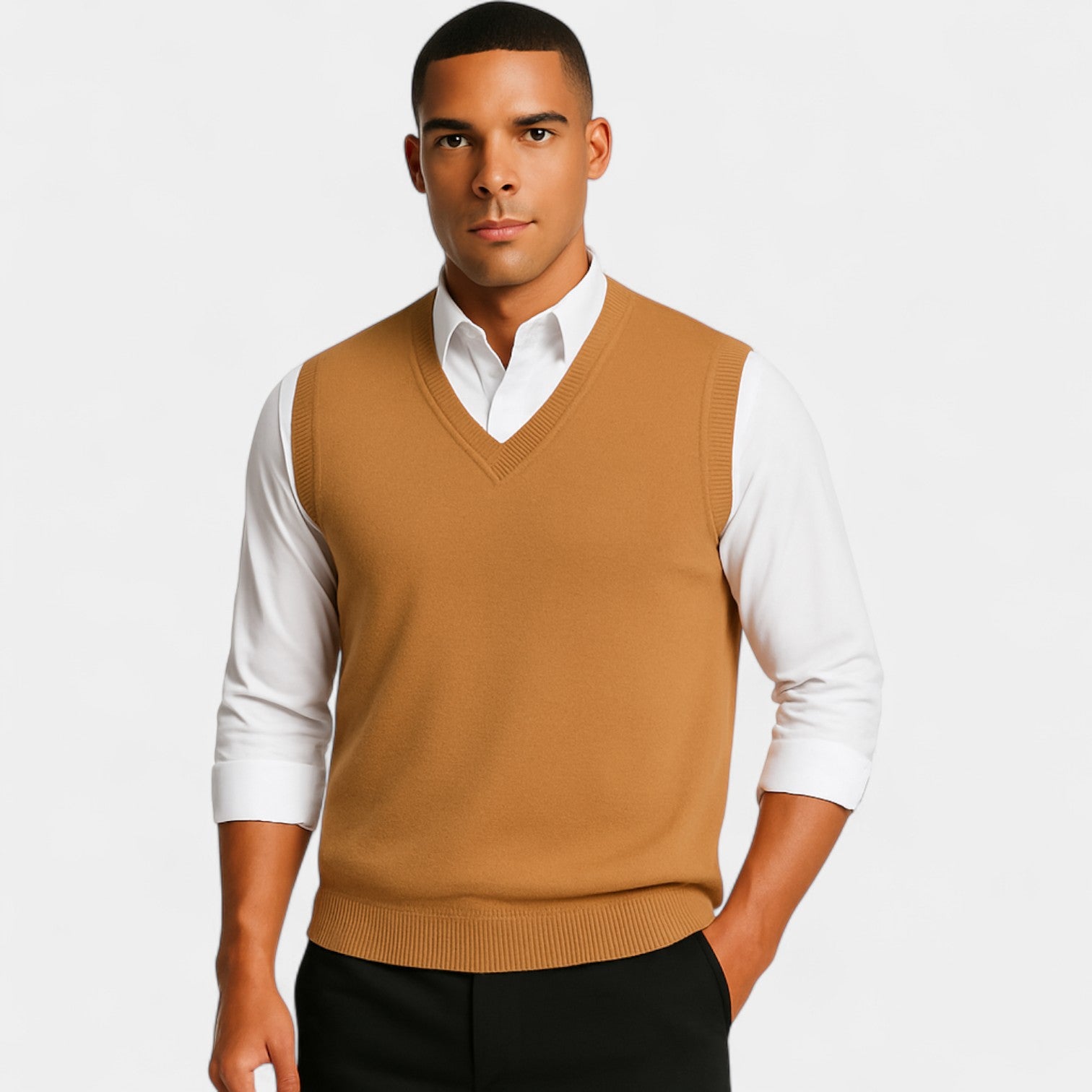 Men’s Sweater Vest | Classic V-Neck Pullover Style