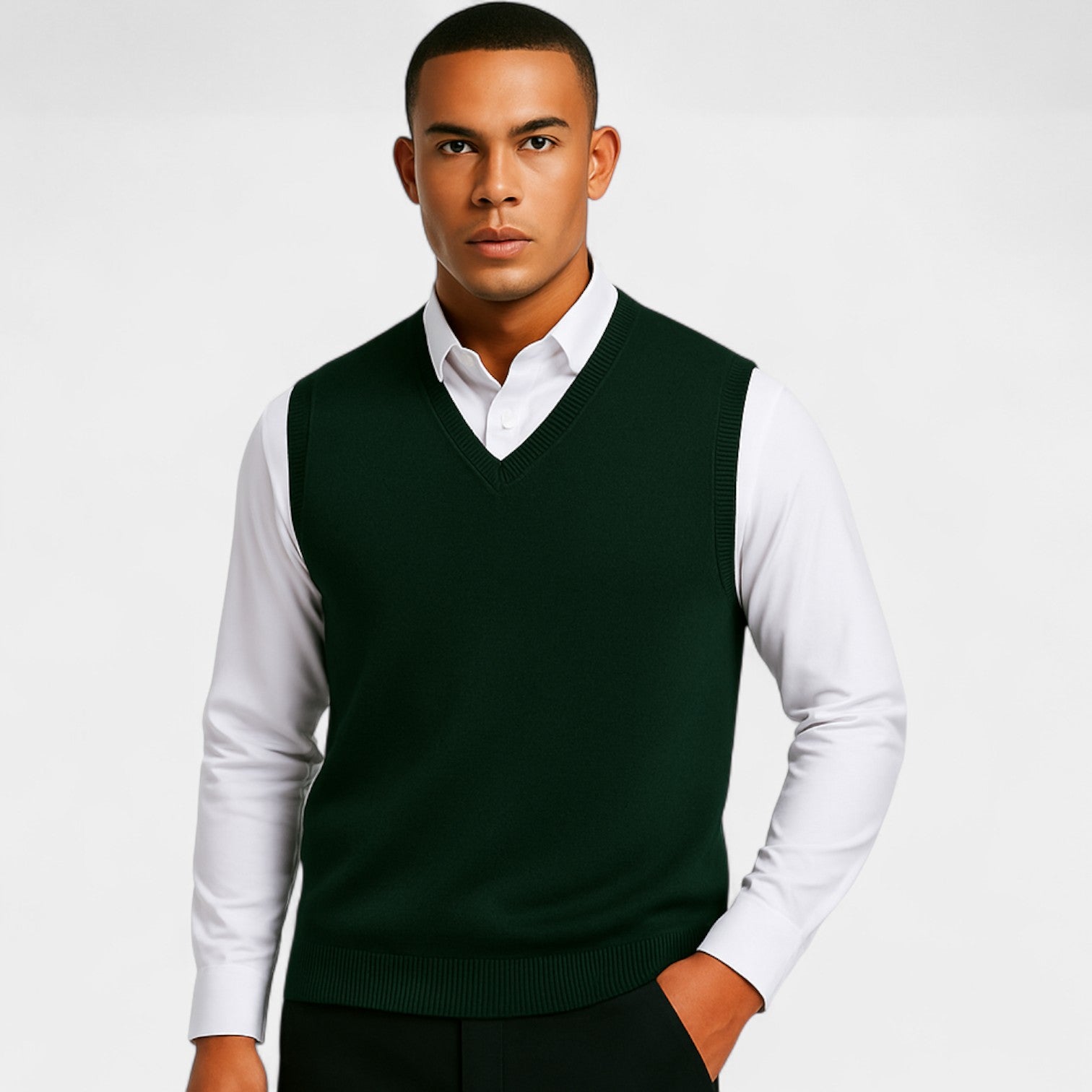 Men’s Sweater Vest | Classic V-Neck Pullover Style
