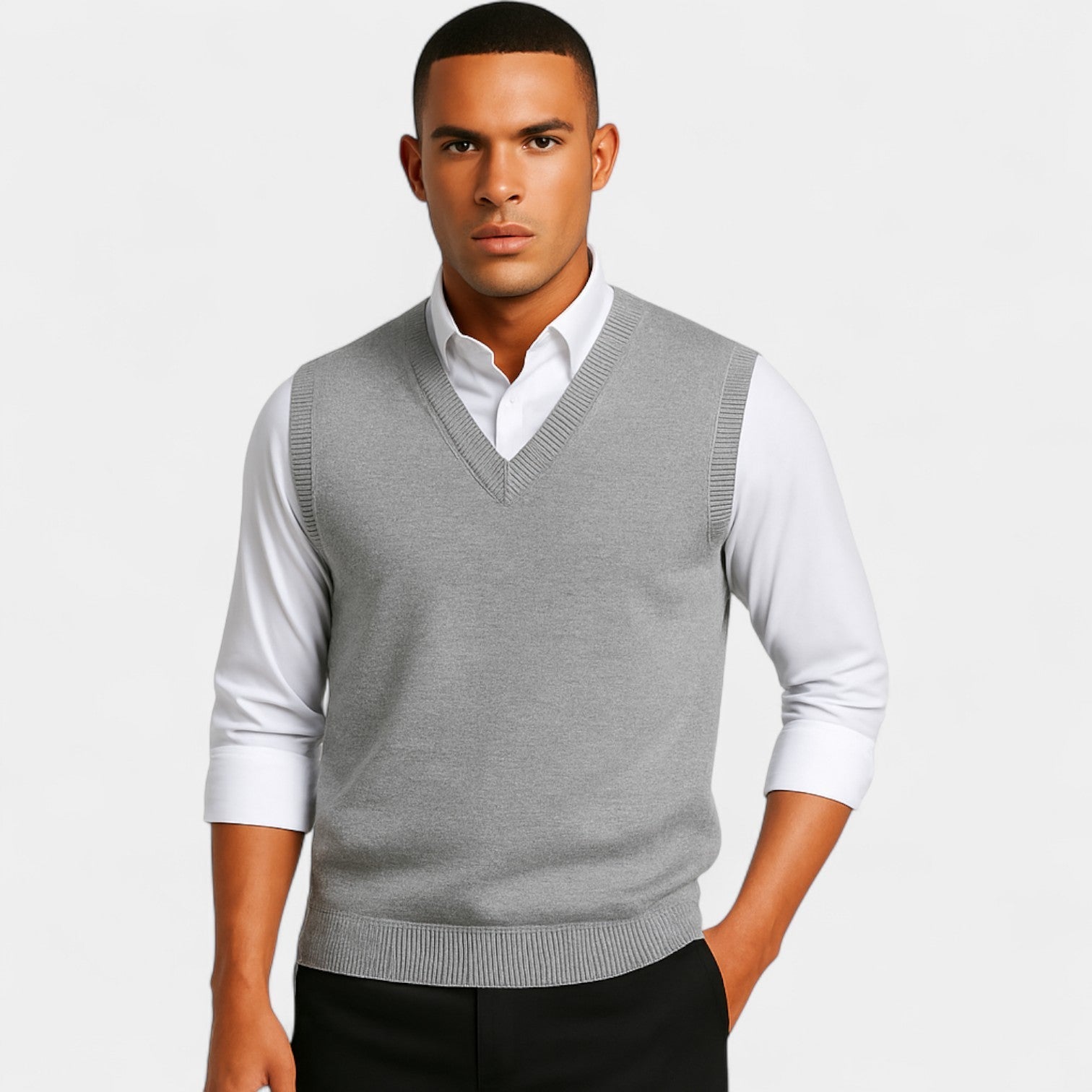 Men’s Sweater Vest | Classic V-Neck Pullover Style