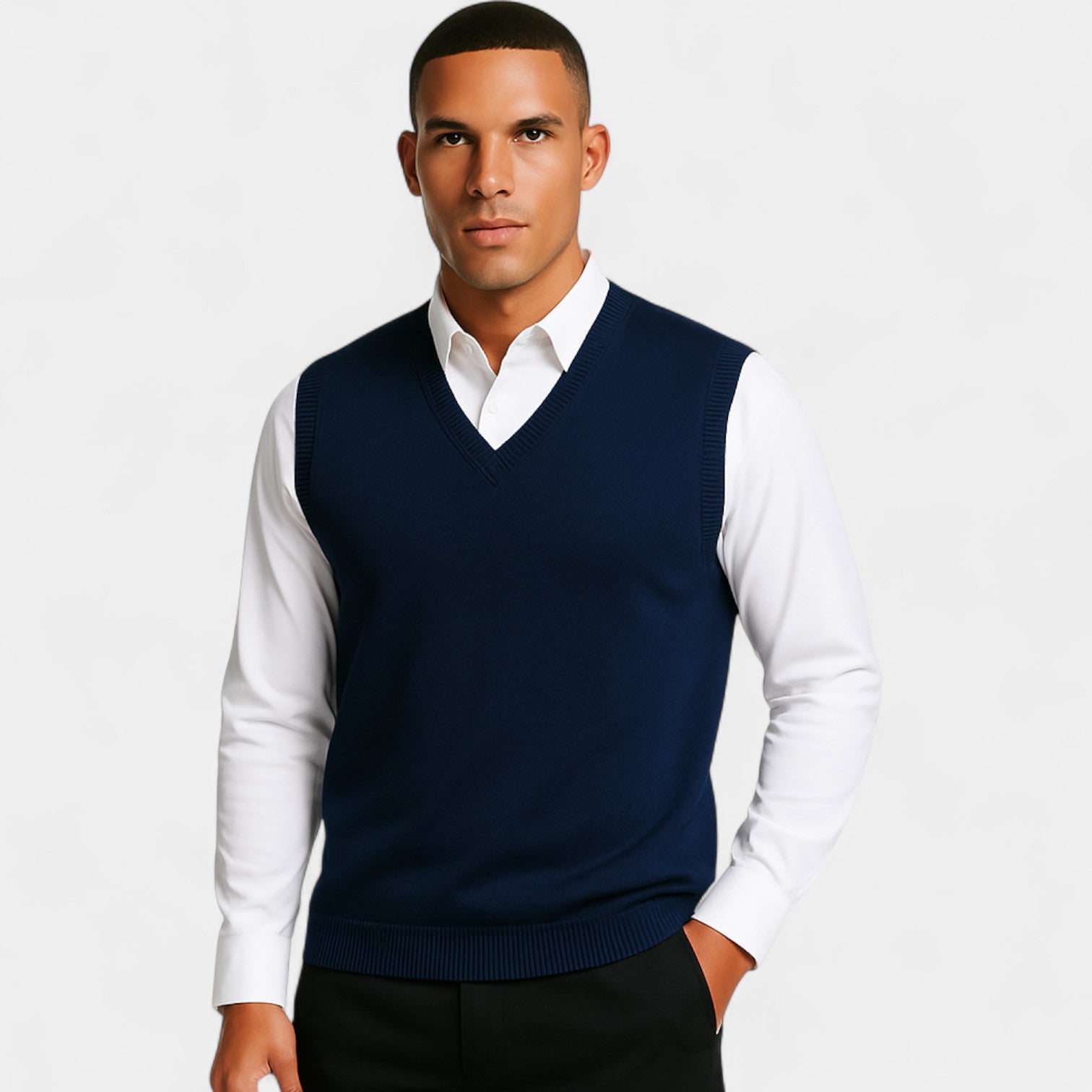 Men’s Sweater Vest | Classic V-Neck Pullover Style