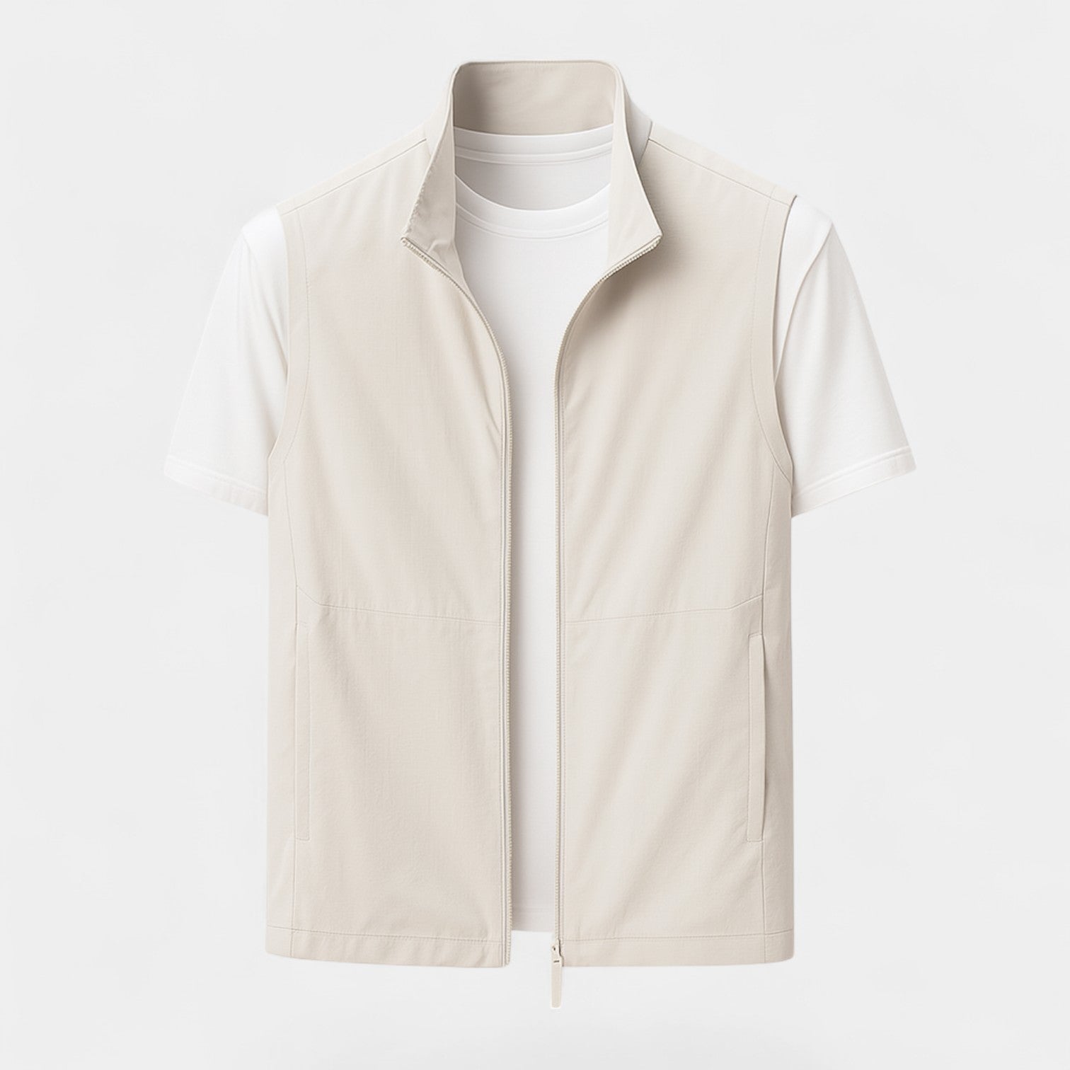 Zip-Up Sleeveless Vest | Men’s Smart Winter Outerwear
