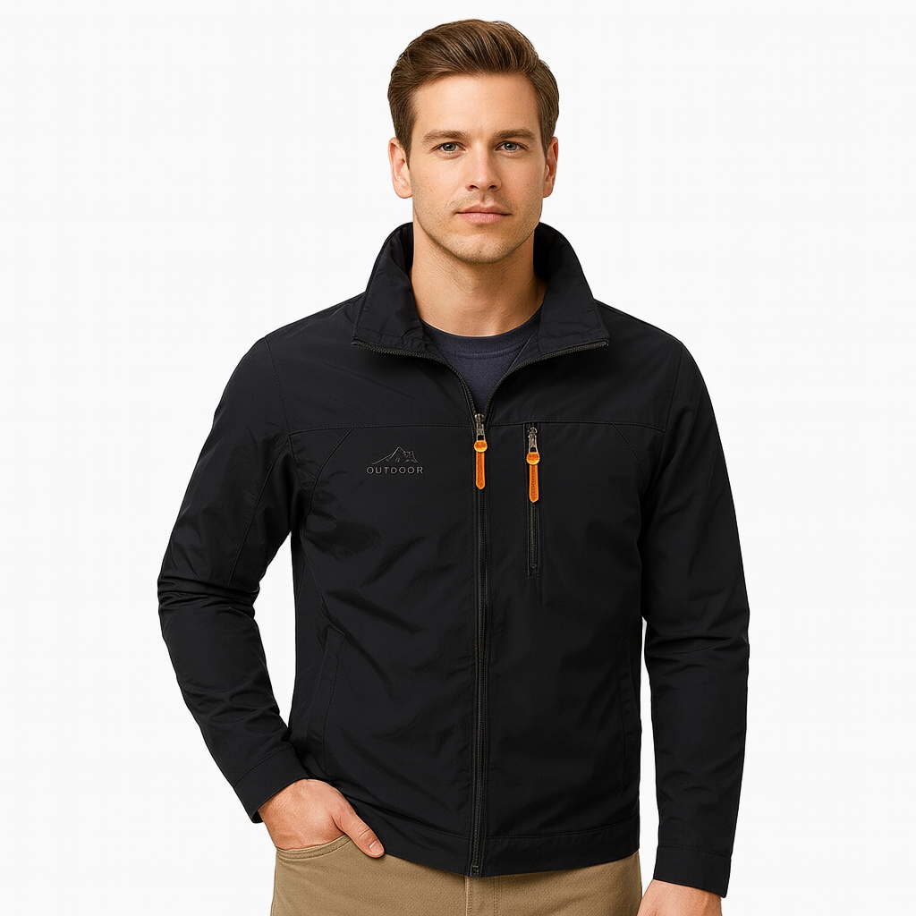 Men’s Zip-Up Jacket | Windproof Outdoor Travel Coat