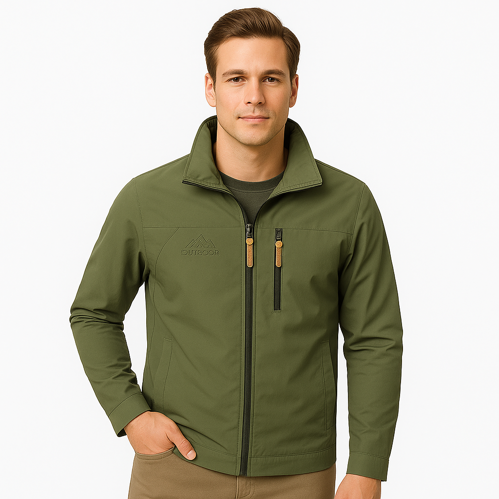 Men’s Zip-Up Jacket | Windproof Outdoor Travel Coat
