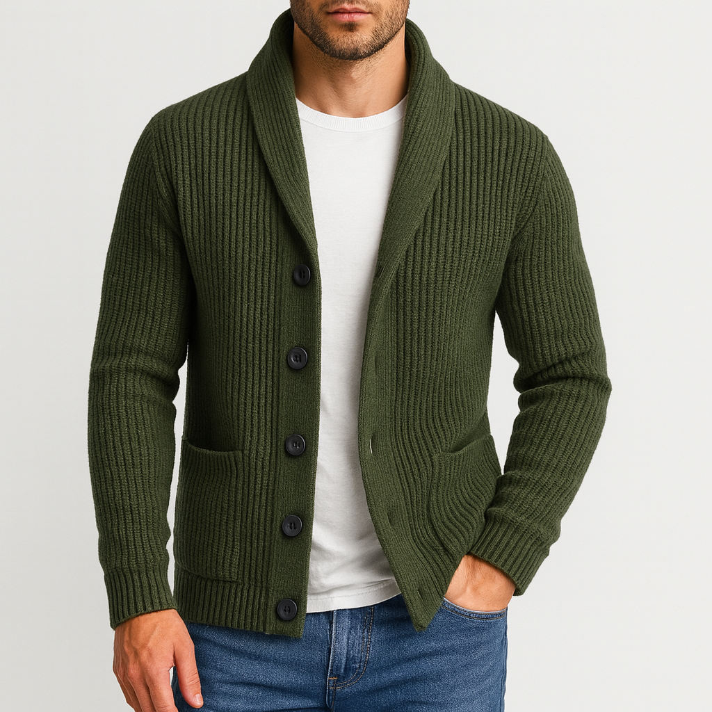 Men’s Knitted Cardigan | Classic Button-Up Sweater