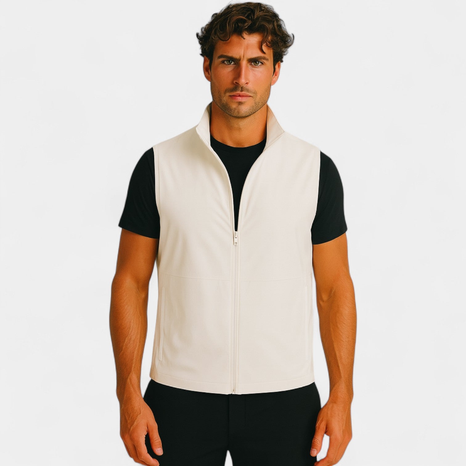 Zip-Up Sleeveless Vest | Men’s Smart Winter Outerwear