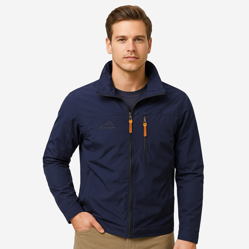 Men’s Zip-Up Jacket | Windproof Outdoor Travel Coat