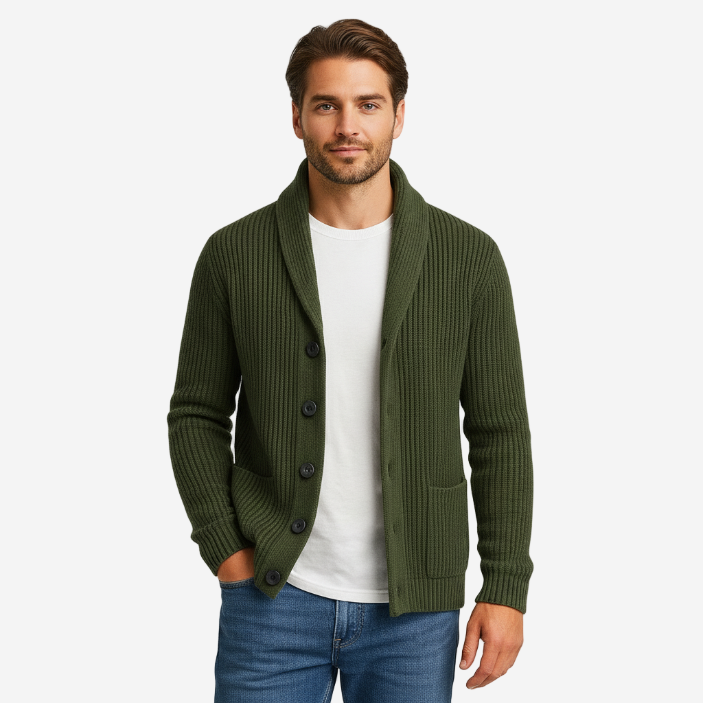 Men’s Knitted Cardigan | Classic Button-Up Sweater