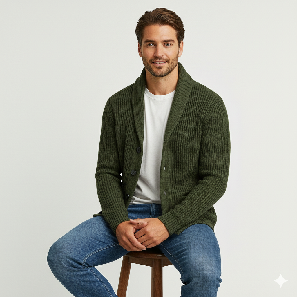 Men’s Knitted Cardigan | Classic Button-Up Sweater