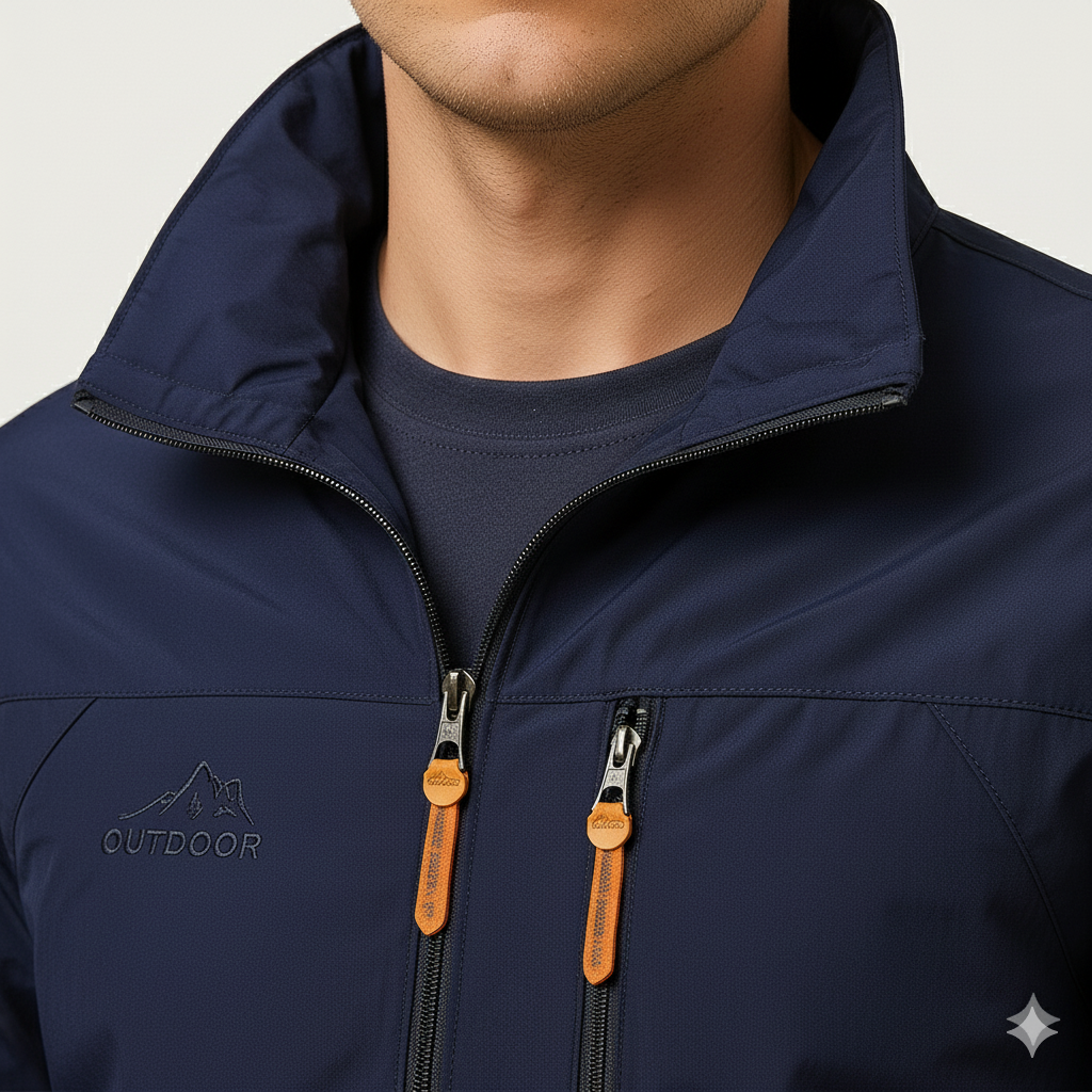 Men’s Zip-Up Jacket | Windproof Outdoor Travel Coat