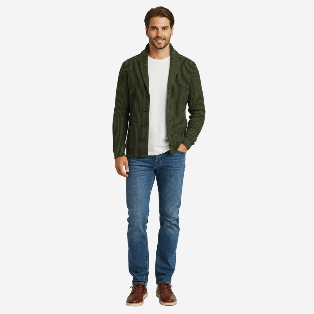 Men’s Knitted Cardigan | Classic Button-Up Sweater