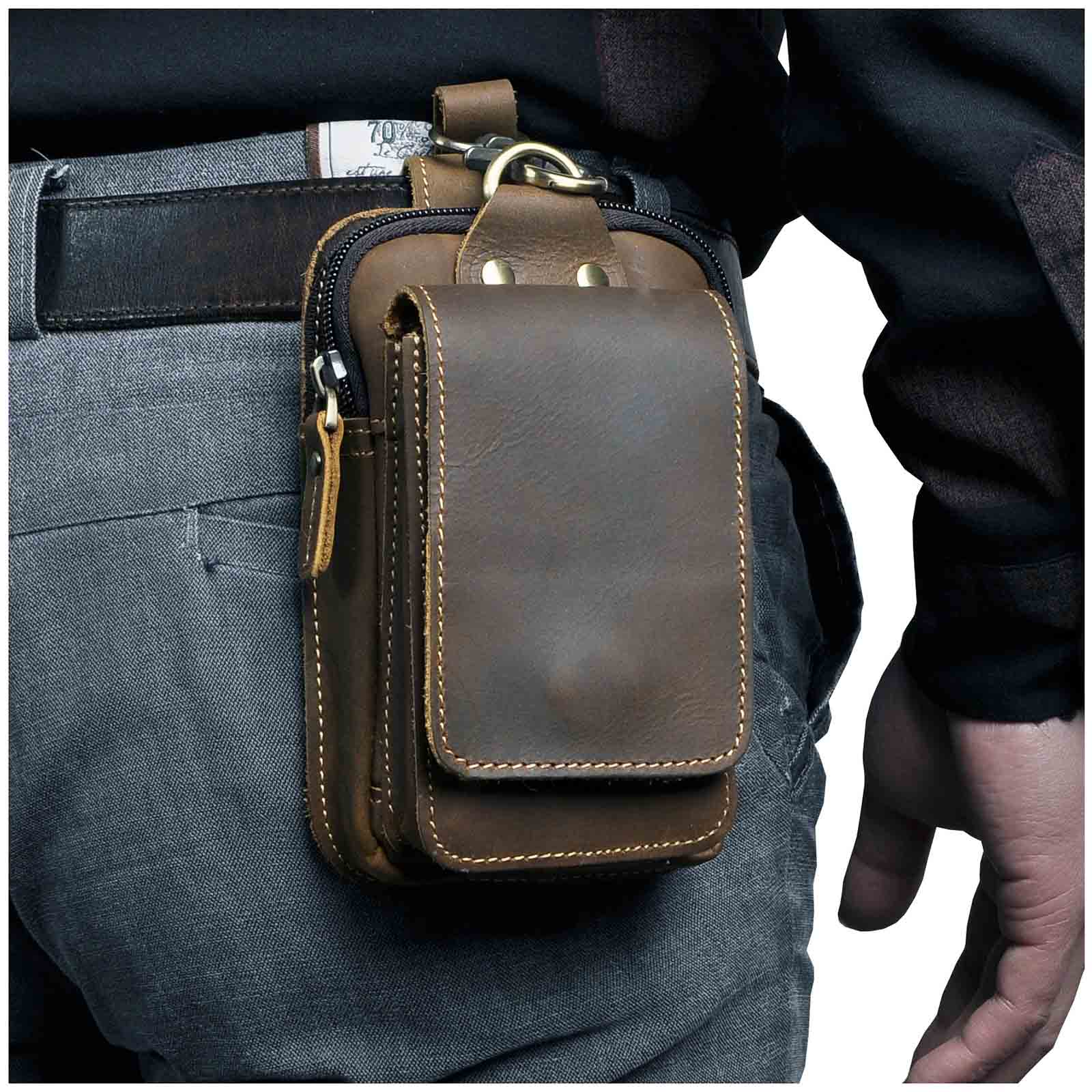 Men’s Crossbody Belt Bag | Multi-Pocket Waist Organizer