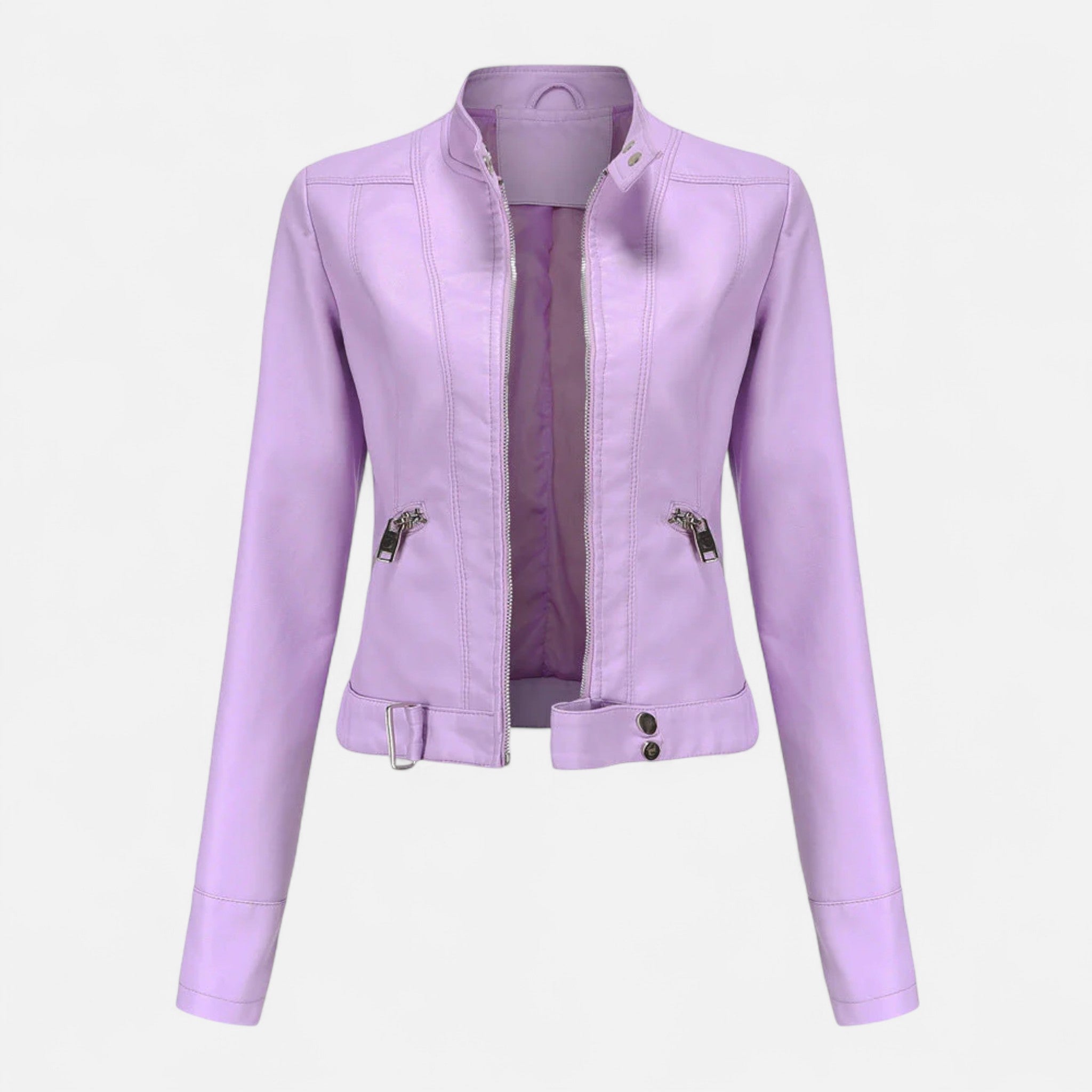 Women’s Winter Motor Jacket | Modern Zip-Up Style