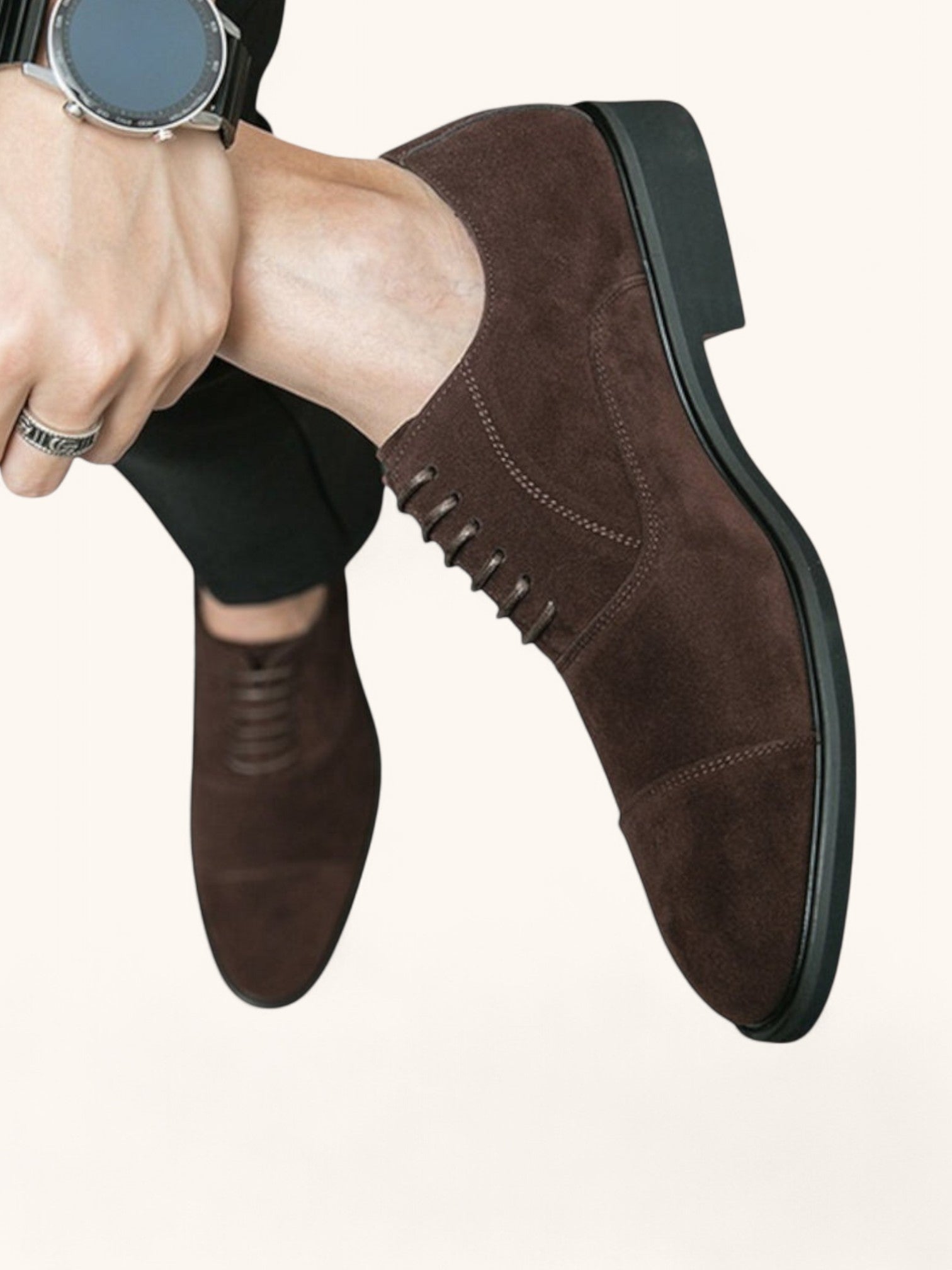 Men’s Lace-Up Shoes | Suede Oxford Formal Footwear