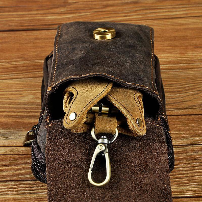 Men’s Crossbody Belt Bag | Multi-Pocket Waist Organizer
