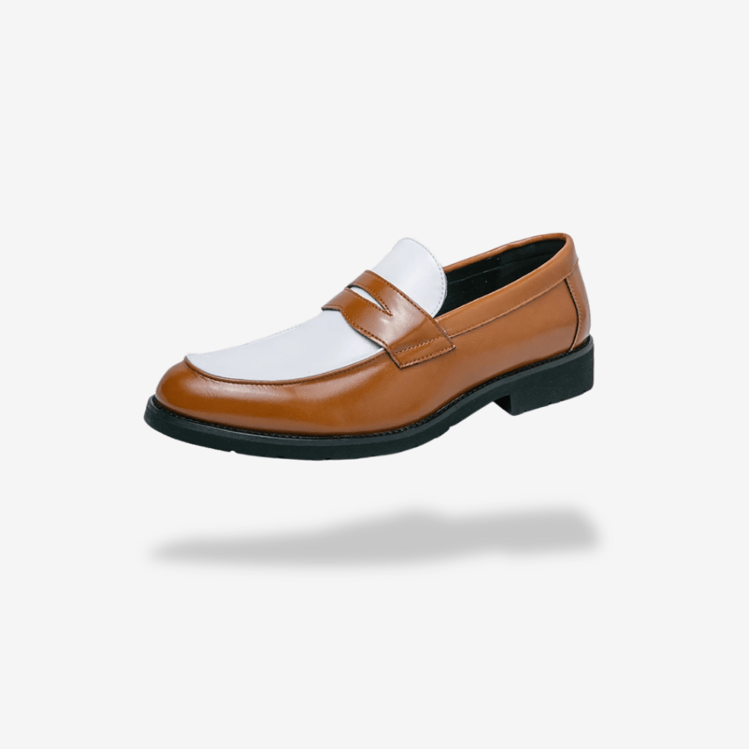Men’s Two-Tone Loafers | Classic Slip-On Dress Shoes