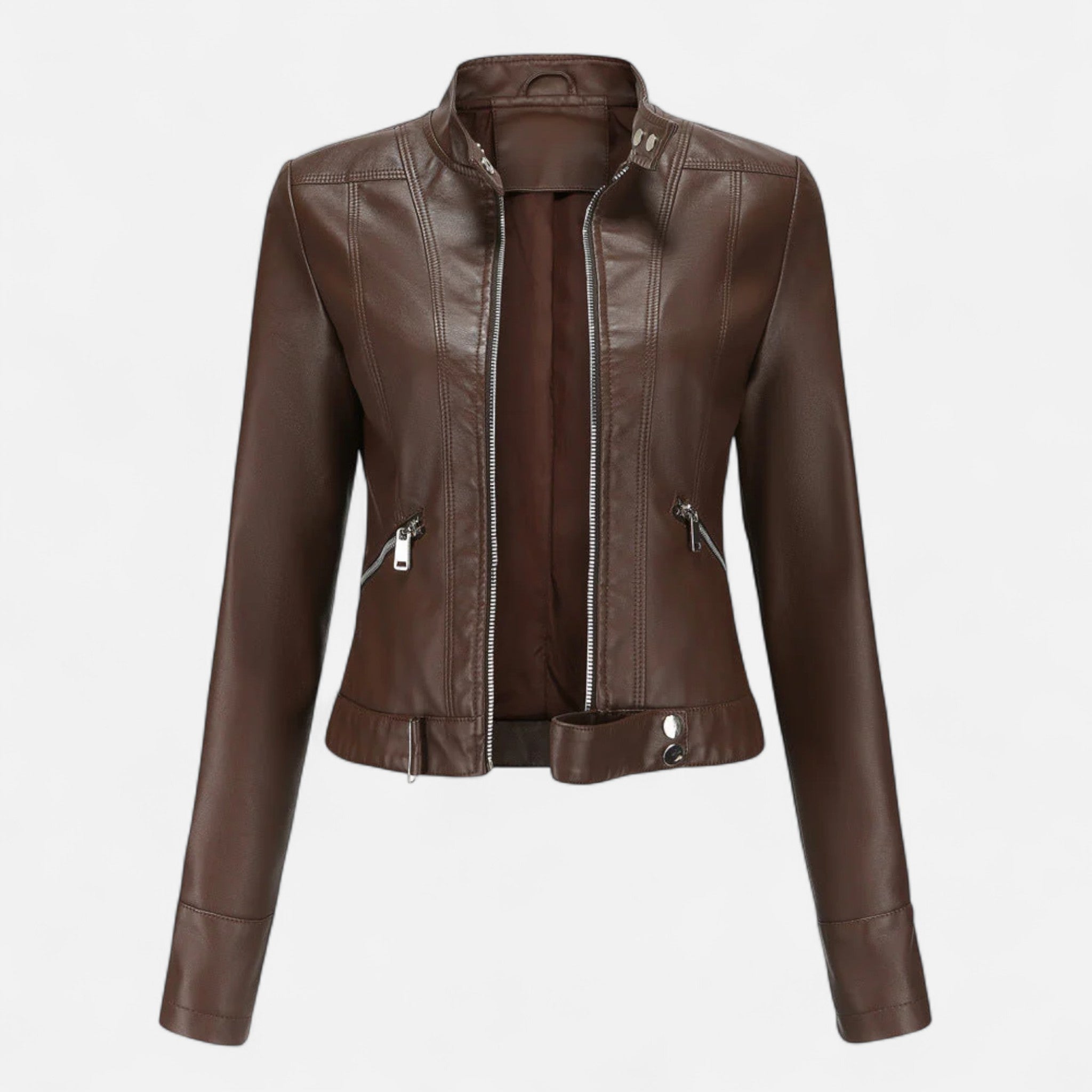 Women’s Winter Motor Jacket | Modern Zip-Up Style