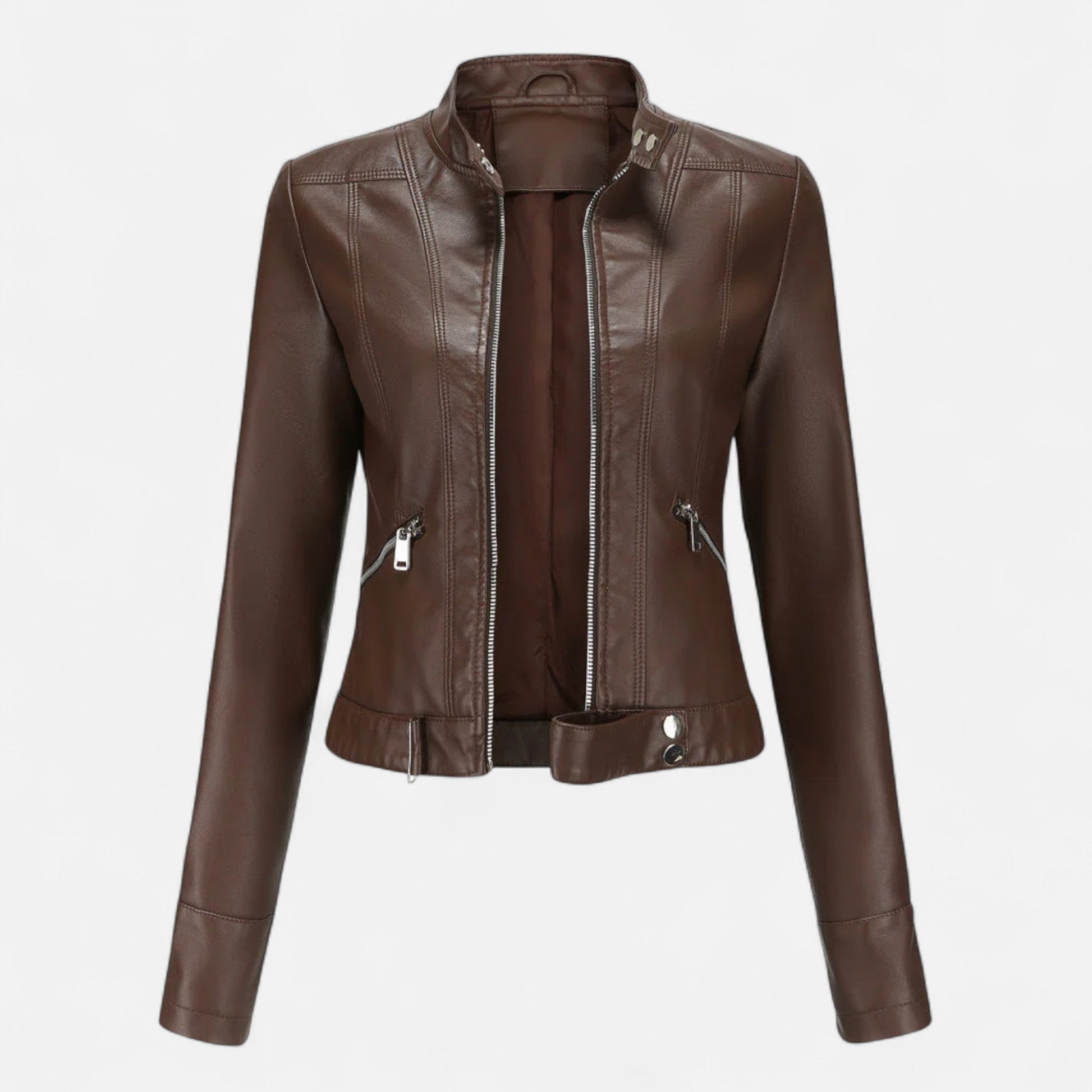 Women’s Winter Motor Jacket | Modern Zip-Up Style